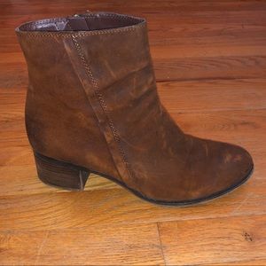 Franco Sarto Dark Tan Leather Booties